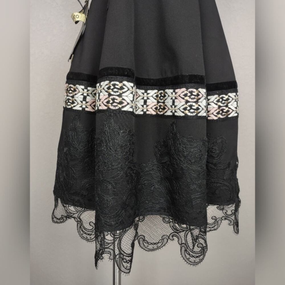 Bronx and Banco Ethnos Ruffle Black Sleeveless Dress Size 6 / Medium - Picture 13 of 16